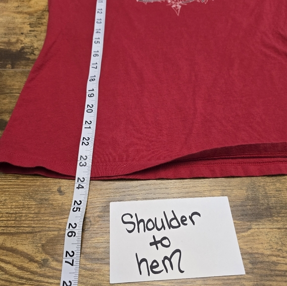 Harley Davidson 2010 Screw It Lets Ride Ogden Utah Red Long Sleeve Womens Large - Picture 8 of 9